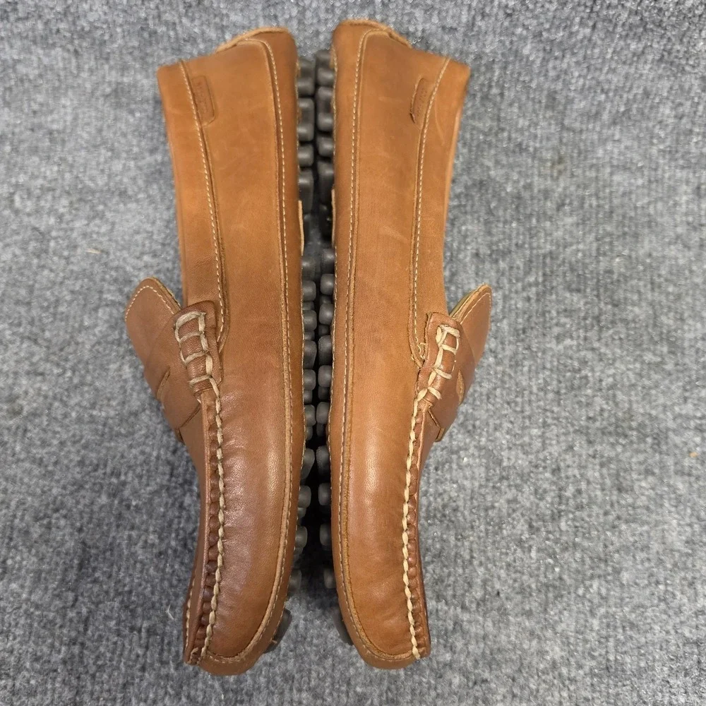 Cole Haan Grant Canoe Penny Loafers Mens 8.5M Brown Leather Driving Shoes C12134